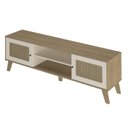 Ver imagem 4 de Kit para Sala de Estar Rack e Buffet e Mesa de Centro Charlotte Marrom 100% MDF