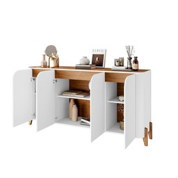 Buffet 165cm 4 Portas Pés de Madeira Maciça Memphis - 4