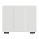 Ver imagem 6 de Gabinete Banheiro 3 Portas 90cm Multimóveis MP5031 Branco/Preto