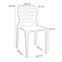 Ver imagem 4 de Kit 06 Cadeiras para Cozinha Área Gourmet Jardim Empilhável Larsen P03 Preto - Lyam Decor