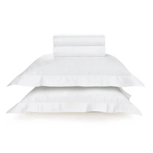 Jogo de Cama Casal 270 Fios Estampado - Karsten Branco