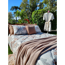Ver imagem 6 de Cobre Leito Full 3 Peças Malha 100% Algodão Zono Enxovais Estampado Cinza e Camelo
