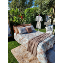 Ver mais imagens de Cobre Leito Full 3 Peças Malha 100% Algodão Zono Enxovais Estampado Cinza e Camelo