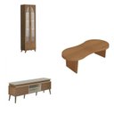 Ver imagem 2 de Conjunto Rack e Cristaleira e Mesa de Centro Murano Marrom