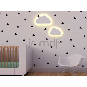 Par de Luminárias Nuvens Led:branco Quente (amarelado)