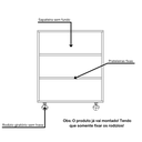 Ver imagem 5 de Sapateira Organizador Porta Sapatos Mdf com Rodízios Plancasa