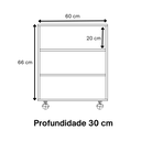 Ver imagem 6 de Sapateira Organizador Porta Sapatos Mdf com Rodízios Plancasa