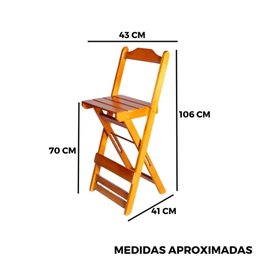 Banqueta Dobrável de Madeira Paraná:mel - 7