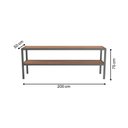 Ver imagem 2 de Aparador para Jardim com 200cm e Estrutura em Aluminio