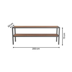 Aparador para Jardim com 200cm e Estrutura em Aluminio - 2