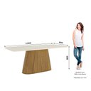 Ver imagem 2 de Mesa de Jantar Henn Olivia 8 Lugares Tampo 200cm com Vidro e Cantos Arredondados