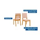 Ver imagem 2 de Conjunto: Mesa Sala Jantar Celeste C/ Tampo Madeirado Retangular 170x90cm e 6 Cadeiras Talia Cedro/