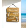 Placa Decorativa Náutica Marrom É Preciso Salgar Os Pés Decoração Náutica Praia - 1