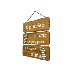 Placa Decorativa Náutica Marrom É Preciso Salgar Os Pés Decoração Náutica Praia - 3
