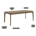 Ver imagem 2 de Mesa de Sala Jantar Ficus Natuame C/ Tampo Madeirado 210x100cm Carvalho/cinamomo - Cimol