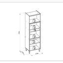 Ver imagem 4 de Torre Quente em MDF para Cozinha 70 cm Allure Marrom/Jequitibá/Gris Fosco