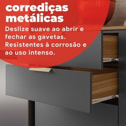 Balcão para Cozinha em MDP 2 Portas e 2 Gavetas Alba - 7