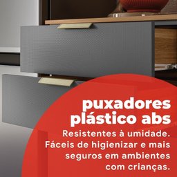 Balcão para Cozinha em MDP 2 Portas e 2 Gavetas Alba - 9
