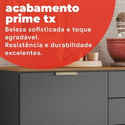 Balcão para Cozinha em MDP 2 Portas e 2 Gavetas Alba - 4