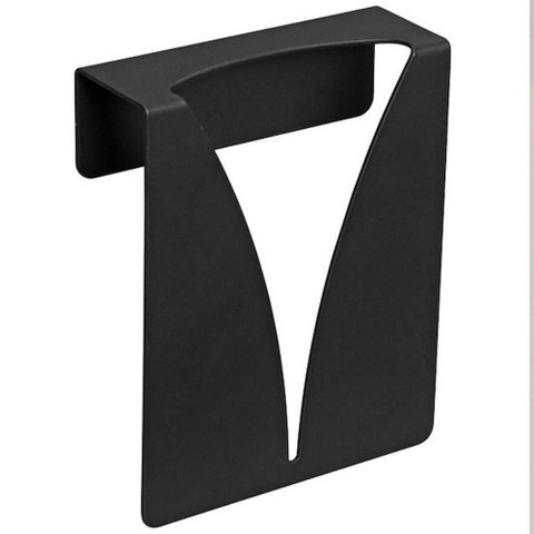 Gancho Inox Preto 9x11cm Pendurador de Toalha Mini Organize Masutti Copat