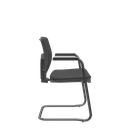 Ver imagem 2 de Cadeira Escritório Aproximação Interlocutor Fixa Brizza Plaxmetal Estrutura S Preta Assento Poliéste
