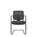 Ver imagem 1 de Cadeira Escritório Aproximação Interlocutor Fixa Brizza Plaxmetal Estrutura S Preta Assento Poliéste