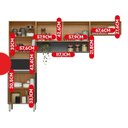 Ver imagem 6 de Kit Cozinha Compacta Modulada com 6 Portas Alba Cinza/Amendola/Grafito