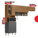 Ver imagem 5 de Kit Cozinha Compacta Modulada com 6 Portas Alba Cinza/Amendola/Grafito