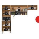 Ver imagem 7 de Kit Cozinha Compacta Modulada com 6 Portas Alba Cinza/Amendola/Grafito
