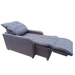 Poltrona Retratil e Reclinavel Com Rodape Regulavel Azera Grafitte - 2