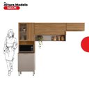 Ver mais imagens de Kit Cozinha Compacta Modulada com 6 Portas Alba Bege/Amêndola/Nude