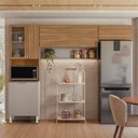 Ver imagem 1 de Kit Cozinha Compacta Modulada com 6 Portas Alba Bege/Amêndola/Nude