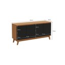 Ver imagem 3 de Aparador Kappesberg 4 Portas Canela/preto Fosco 156cm