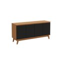 Ver imagem 2 de Aparador Kappesberg 4 Portas Canela/preto Fosco 156cm