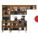 Ver mais imagens de Cozinha Compacta Modulada com Balcão 3 Gavetas Alba Cinza/Amendola/Grafito