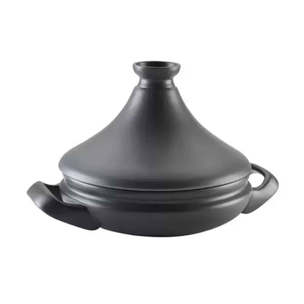 Panela Cerâmica Tagine Terrine 24Cm 1.8L Ceraflame Grafite MadeiraMadeira