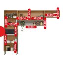 Ver imagem 7 de Cozinha Compacta Modulada com Balcão 3 Gavetas Alba Bege/Amêndola/Nude