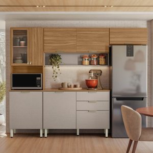 Cozinha Compacta com Balcão 3 Gavetas Alba