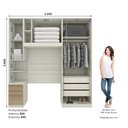 Ver imagem 4 de Quarto Modulado Solteiro Completo 5 Portas 6 Gavetas Seletto Henn