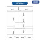 Ver imagem 6 de Guarda-Roupa 2 Portas de Correr 4 Gavetas com Espelho Pontal 100% MDF Marrom/Cedro/Duna