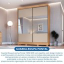 Ver mais imagens de Guarda-Roupa 2 Portas de Correr 4 Gavetas com Espelho Pontal 100% MDF Marrom/Cedro/Duna