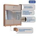 Ver imagem 4 de Guarda-Roupa 2 Portas de Correr 4 Gavetas com Espelho Pontal 100% MDF Marrom/Cedro/Duna