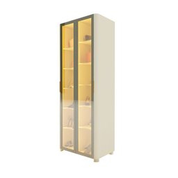Sapateira 2 Portas Reflecta com Pés e Led 100% Mdf - 10