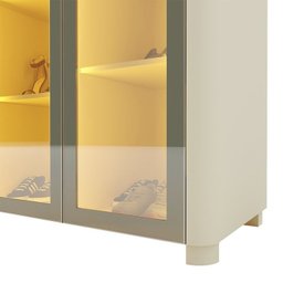 Sapateira 2 Portas Reflecta com Pés e Led 100% Mdf - 6