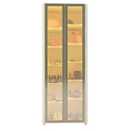 Sapateira 2 Portas Reflecta com Pés e Led 100% Mdf - 9