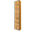Ver imagem 2 de Cristaleira 1 Porta Reflecta com Fita LED com Espelho Luminare 100% MDF Marrom/Marrome
