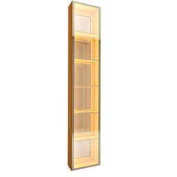 Cristaleira 1 Porta Reflecta com Fita Led com Espelho Luminare 100% Mdf - 9