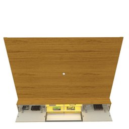 Estante para TV até 84 Polegadas 217cm com Porta Reflecta LED 100% MDF Luminare - 12