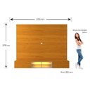 Ver imagem 5 de Estante para TV e Home Theater até 84 Polegadas 100% MDF com LED com Vidro Reflecta 217cm Luminare Marrom