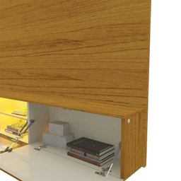 Estante para TV até 84 Polegadas 217cm com Porta Reflecta LED 100% MDF Luminare - 13
